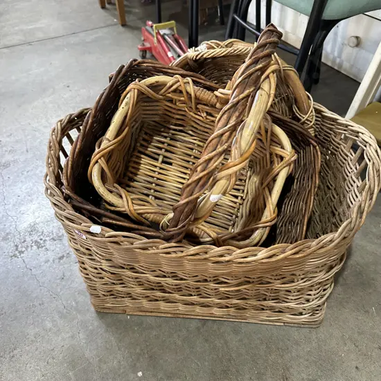 4 cane baskets