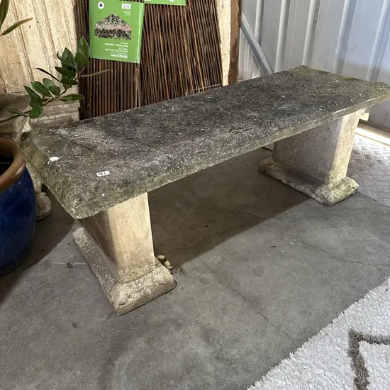 Concrete garden bench seat