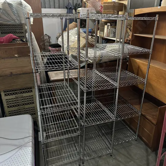 3 x food grade shelf units