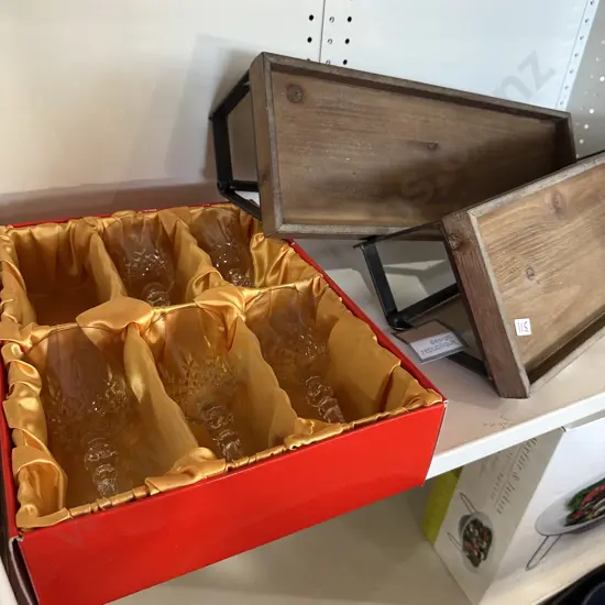 2 x new shelves plus glasses