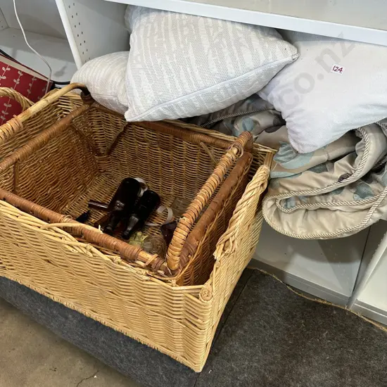 Bedding, baskets and bottles