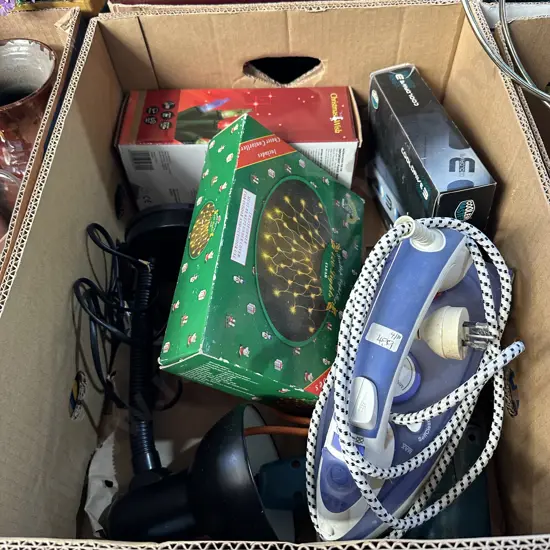 Elec dril, iron , fairy lights etc