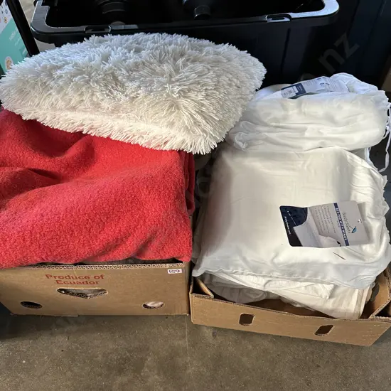 2 box sheets and blankets