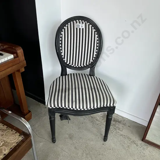 black white stripe chair