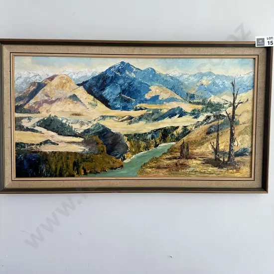 Painting of South Island by Beryl Head