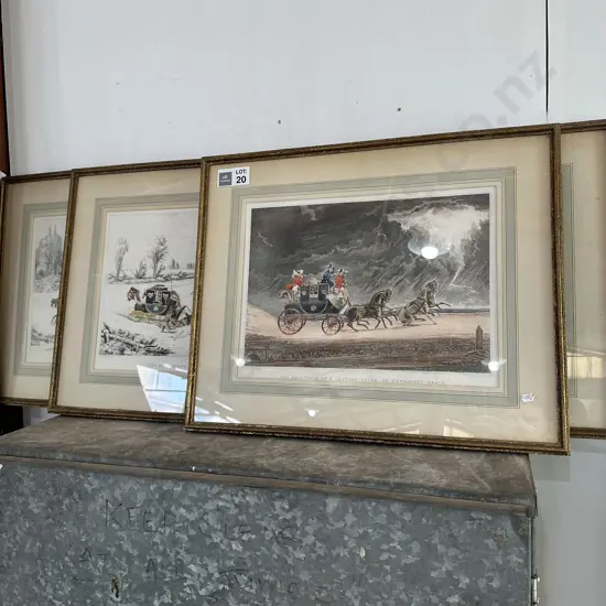 Coaching scene engravings