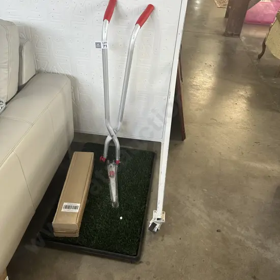 Pet potty patch with spare mats, plus edger