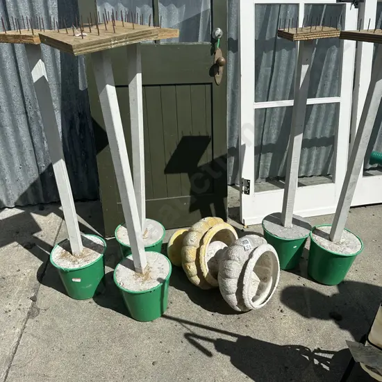 Plastic planters plus stands