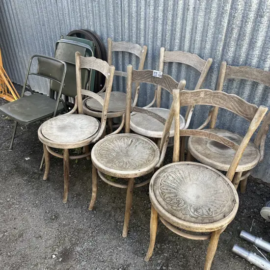 12 chairs in various conditions...
