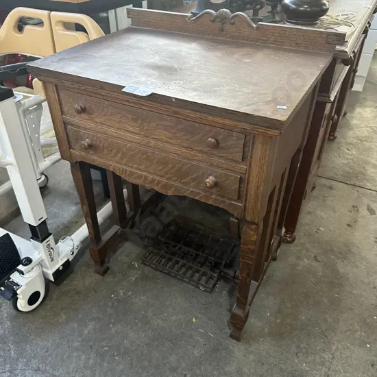 Oak sewer and cabinet