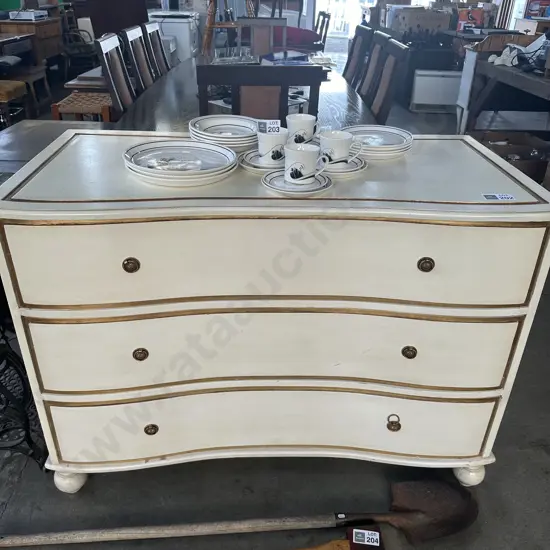 Serpentine chest drawers