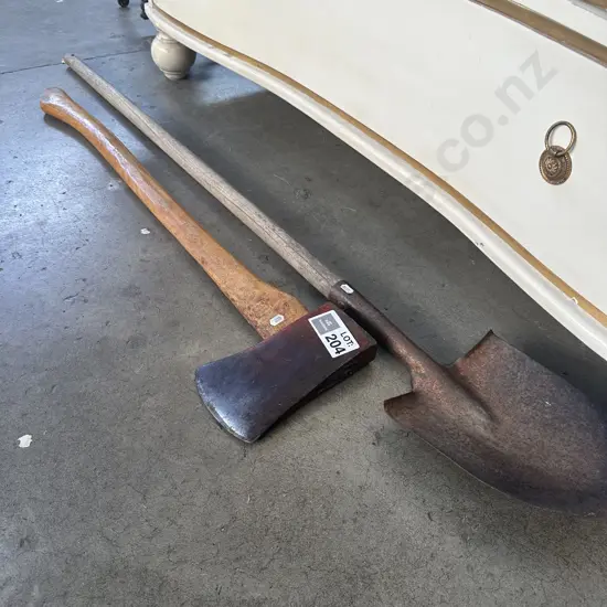 Axe and small spade