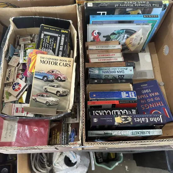 2 box books, match box collection
