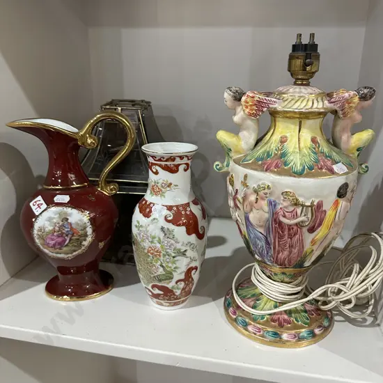 Vintage Italian lamp etc