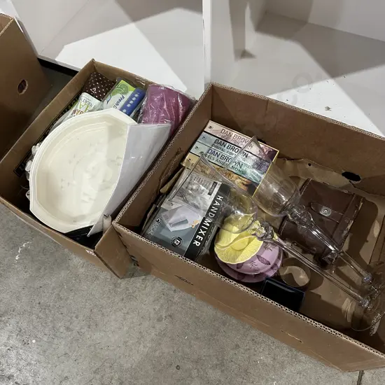 2 box binoculars etc