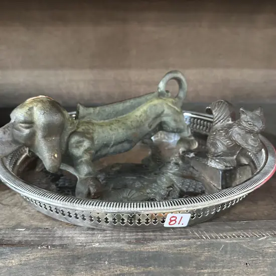 Tray, door stop and boot scraper