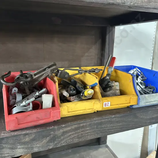 Parts drawers, pulley and clamp