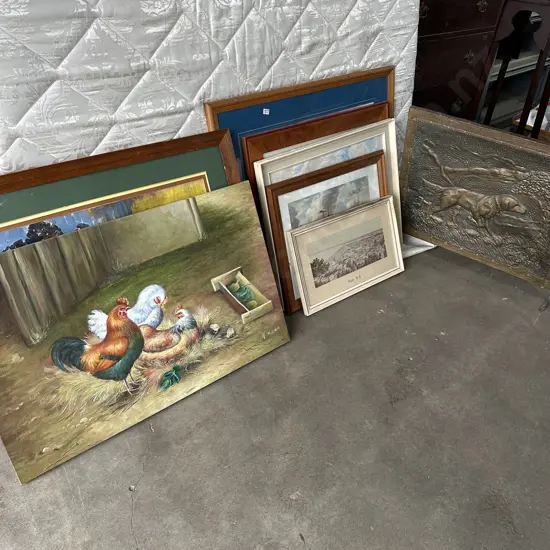 Pictures and fire screen