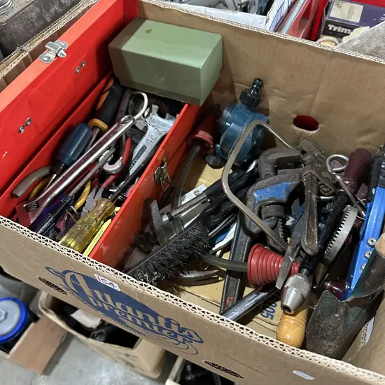 Tools, tool box and contents