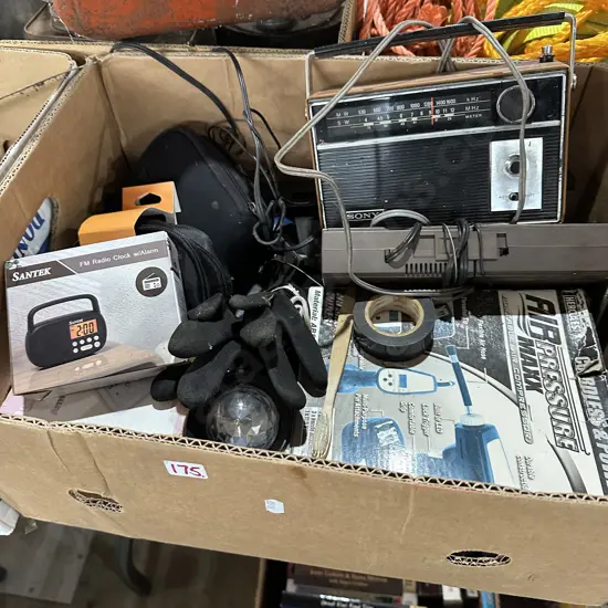 tools, radio etc