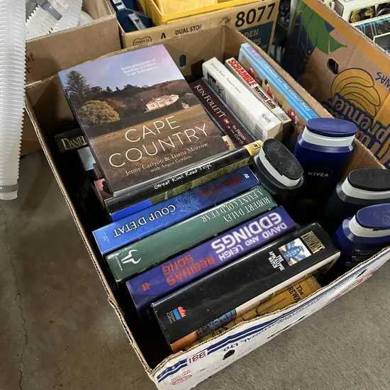 Books and shower gel