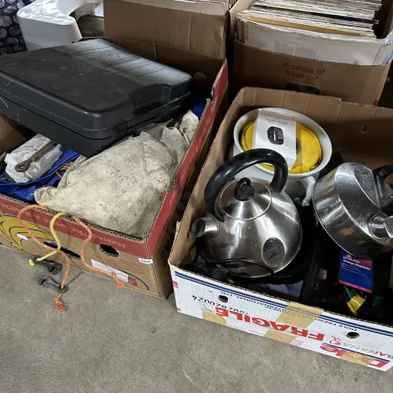 2 box camping gear etc