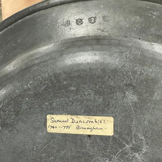 2 Pewter plates from the 1700s Stamped