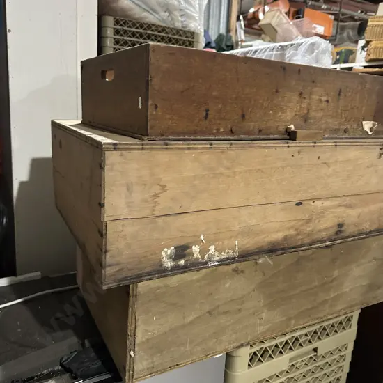 3 wooden boxes