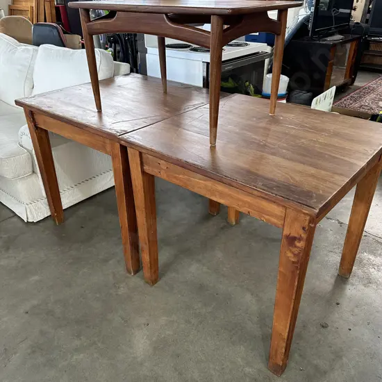 Pr of Heart Rimu square tables
