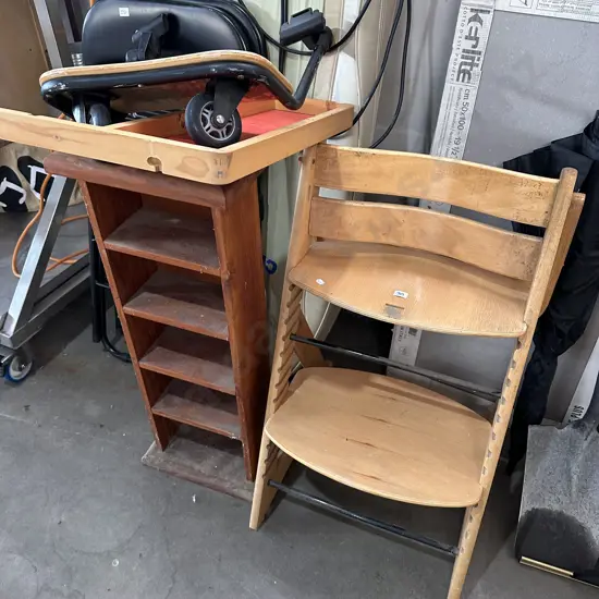 Mocka highchair and DVD stand