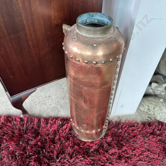 Copper floor vase