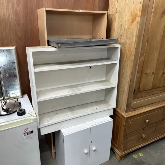Shelves , cabinet and tray