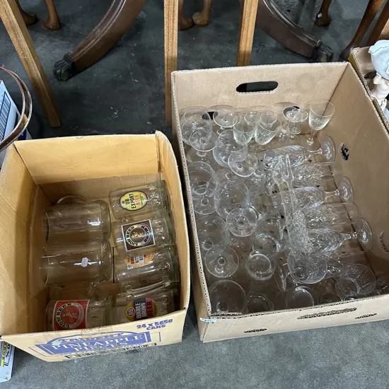 2 box glass and crystal
