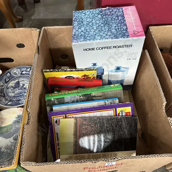 Books and coffee roaster