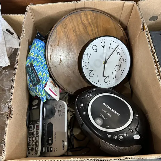 CD player, clock etc