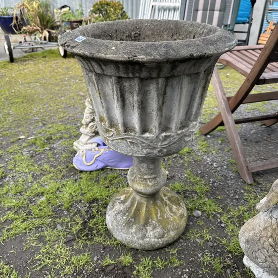 vintage concrete planter