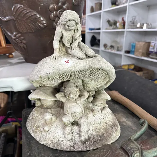 Concrete fairy garden figure
