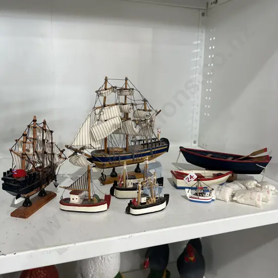 Flotilla  of model ships and boats