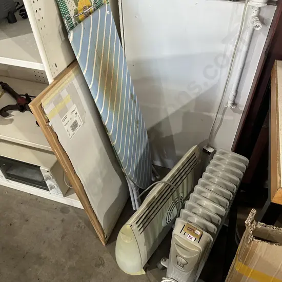 Heaters and iron boards etc