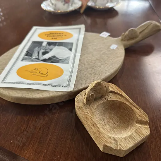 Robert Thompson cheese dish & tray