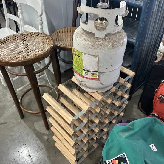 Gas bottle and wine rack
