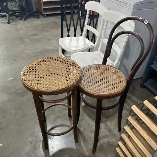 Bentwood stool and chair