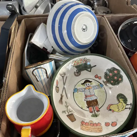 Cornish mixing bowl & pottery etc