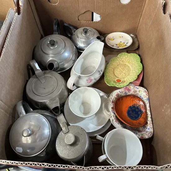 Teapots and china