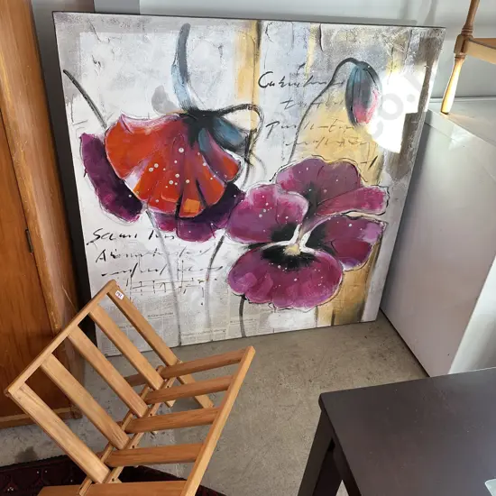 Painting plus Rimu mag rack