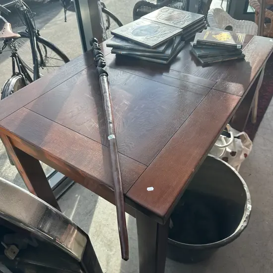 Modern oak extendable table