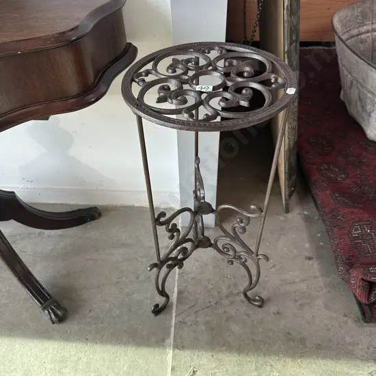 Cast iron plant stand