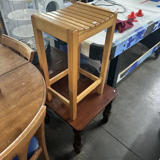 coffee table and bar stool