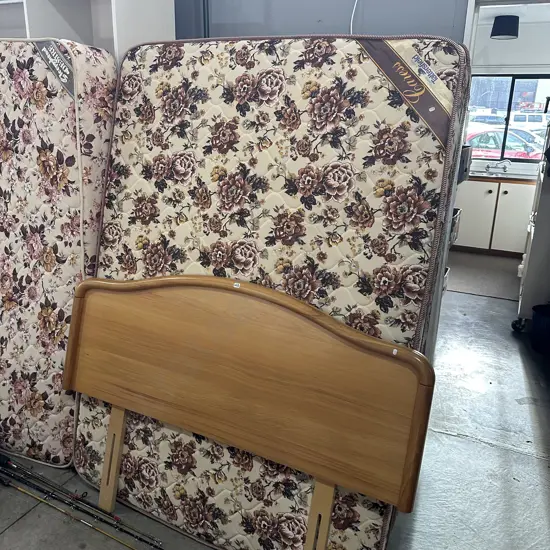 Double bed and headboard