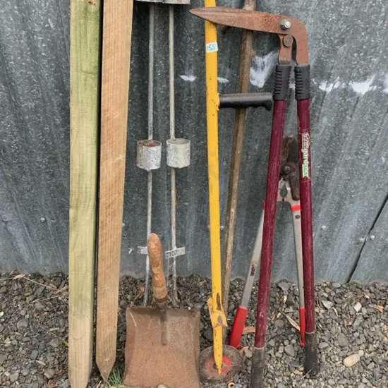 rod holders, tools, metal spike etc